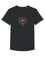  INIMA  -  IUBIRE - MANDALA - FLOARE -  TRADITIONAL - ETNIC 3 Tricou mânecă scurtă guler larg Bărbat Skater