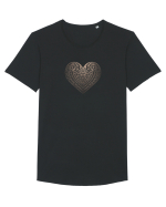  INIMA  -  IUBIRE - METALICA - CUPRU Tricou mânecă scurtă guler larg Bărbat Skater