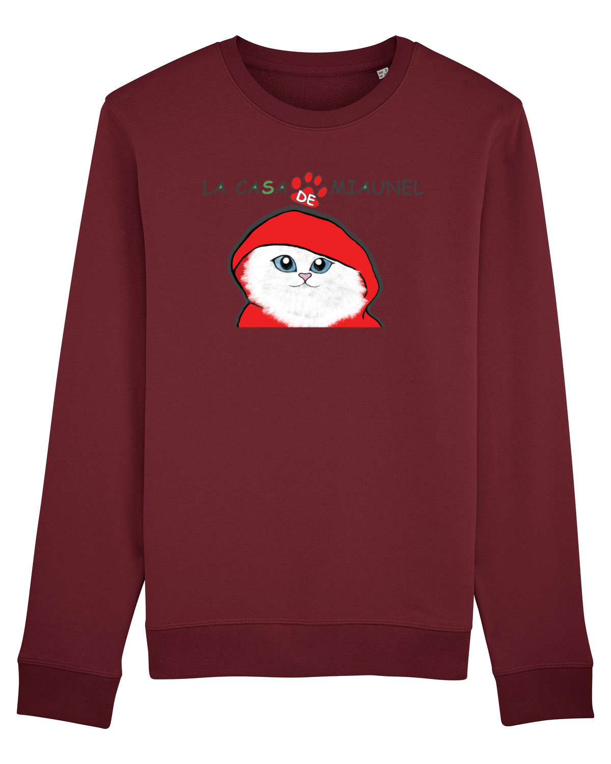 Bluză mânecă lungă Unisex Rise Burgundy