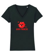  INIMA  -  IUBIRE - KISS DEALER Tricou mânecă scurtă guler V Damă Evoker