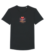 LOADING LOVE Tricou mânecă scurtă guler larg Bărbat Skater
