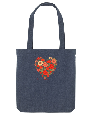 LOVE BLOSSOMS -  INIMA  -  IUBIRE - ARTA JAPONEZA - FLORI Midnight Blue