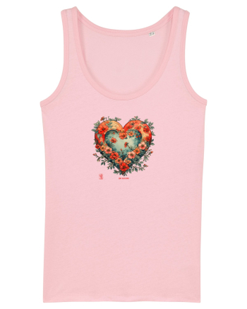 LOVE BLOSSOMS - SAKURA - FLORI CIRES -  INIMA  -  IUBIRE - ARTA JAPONEZA Cotton Pink