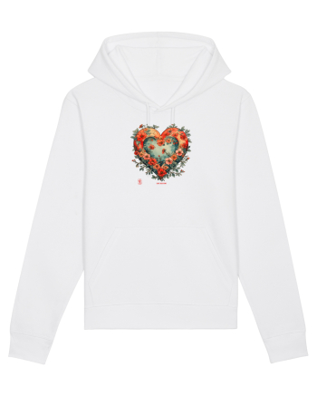 LOVE BLOSSOMS - SAKURA - FLORI CIRES -  INIMA  -  IUBIRE - ARTA JAPONEZA White