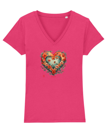 LOVE BLOSSOMS - SAKURA - FLORI CIRES -  INIMA  -  IUBIRE - ARTA JAPONEZA Raspberry