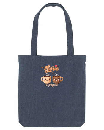 LOVE  IN PROGRESS - CESTI CAFEA - CEAI - CUPLU - INIMA Midnight Blue
