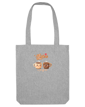 LOVE  IN PROGRESS - CESTI CAFEA - CEAI - CUPLU - INIMA Heather Grey