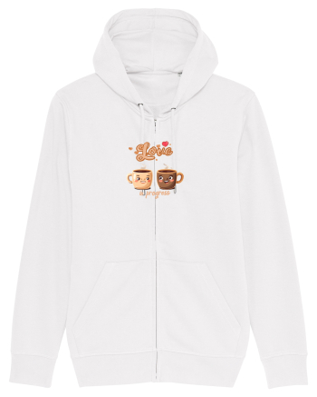 LOVE  IN PROGRESS - CESTI CAFEA - CEAI - CUPLU - INIMA White