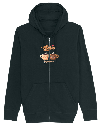 LOVE  IN PROGRESS - CESTI CAFEA - CEAI - CUPLU - INIMA Black