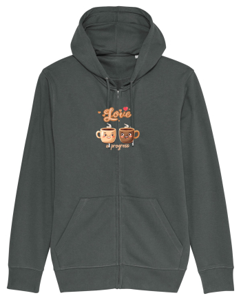LOVE  IN PROGRESS - CESTI CAFEA - CEAI - CUPLU - INIMA Anthracite