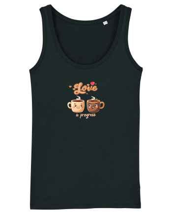 LOVE  IN PROGRESS - CESTI CAFEA - CEAI - CUPLU - INIMA Black