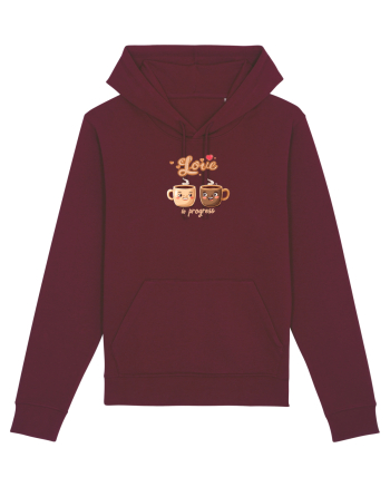 LOVE  IN PROGRESS - CESTI CAFEA - CEAI - CUPLU - INIMA Burgundy