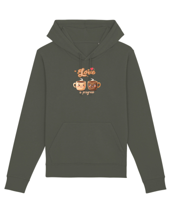 LOVE  IN PROGRESS - CESTI CAFEA - CEAI - CUPLU - INIMA Khaki