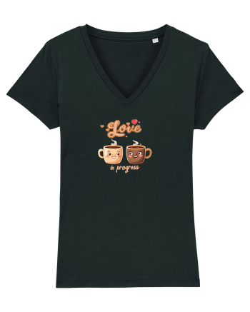 LOVE  IN PROGRESS - CESTI CAFEA - CEAI - CUPLU - INIMA Black
