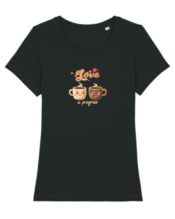 LOVE  IN PROGRESS - CESTI CAFEA - CEAI - CUPLU - INIMA Black