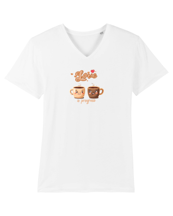 LOVE  IN PROGRESS - CESTI CAFEA - CEAI - CUPLU - INIMA White