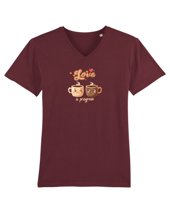LOVE  IN PROGRESS - CESTI CAFEA - CEAI - CUPLU - INIMA Burgundy