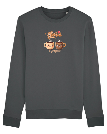 LOVE  IN PROGRESS - CESTI CAFEA - CEAI - CUPLU - INIMA Anthracite