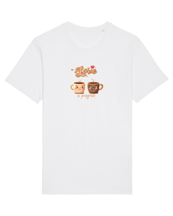 LOVE  IN PROGRESS - CESTI CAFEA - CEAI - CUPLU - INIMA White