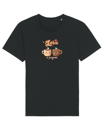 LOVE  IN PROGRESS - CESTI CAFEA - CEAI - CUPLU - INIMA Black