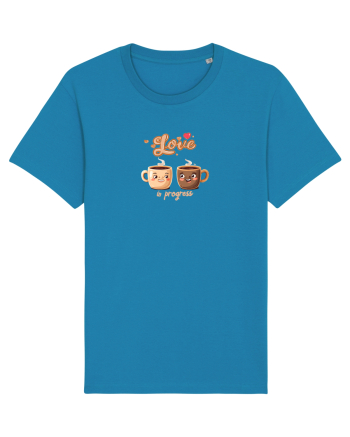 LOVE  IN PROGRESS - CESTI CAFEA - CEAI - CUPLU - INIMA Azur
