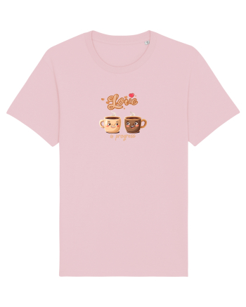 LOVE  IN PROGRESS - CESTI CAFEA - CEAI - CUPLU - INIMA Cotton Pink