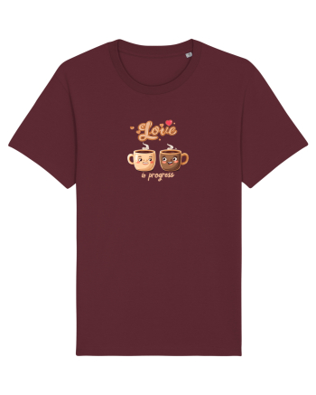 LOVE  IN PROGRESS - CESTI CAFEA - CEAI - CUPLU - INIMA Burgundy