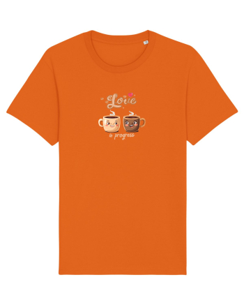 LOVE  IN PROGRESS - CESTI CAFEA - CEAI - CUPLU - INIMA Bright Orange