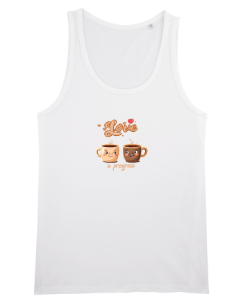 LOVE  IN PROGRESS - CESTI CAFEA - CEAI - CUPLU - INIMA White