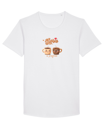 LOVE  IN PROGRESS - CESTI CAFEA - CEAI - CUPLU - INIMA White