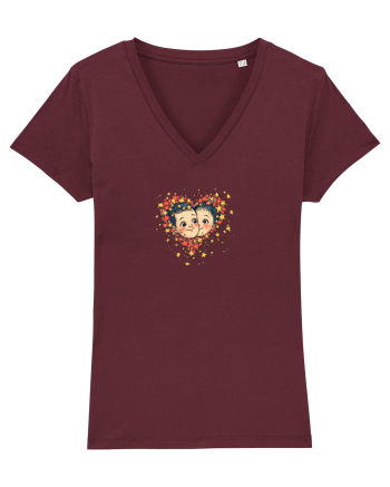 LOVE IS ALL AROUND - INIMA --CUPLU -  GALAXIE - STELE  Burgundy