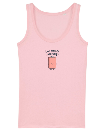 LOW BATTERY - NEED HUGS Cotton Pink