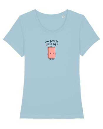 LOW BATTERY - NEED HUGS Sky Blue