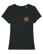 SINGLE & FABULOUS 2 lateral Tricou mânecă scurtă guler larg fitted Damă Expresser