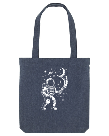 Astronaut pictor în spațiu – ilustratie cosmică Midnight Blue