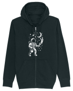 Astronaut pictor în spațiu – ilustratie cosmică Hanorac cu fermoar Unisex Connector