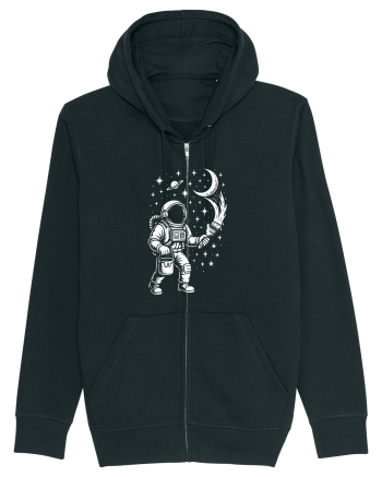 Astronaut pictor în spațiu – ilustratie cosmică Black