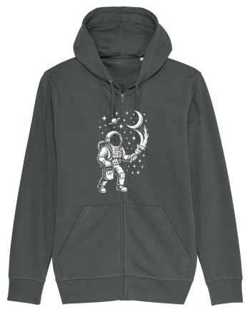 Astronaut pictor în spațiu – ilustratie cosmică Anthracite