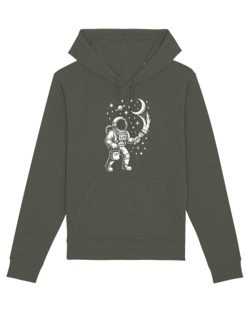 Astronaut pictor în spațiu – ilustratie cosmică Khaki