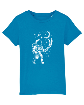 Astronaut pictor în spațiu – ilustratie cosmică Azur