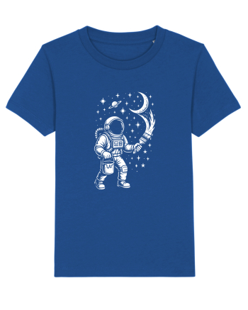 Astronaut pictor în spațiu – ilustratie cosmică Majorelle Blue