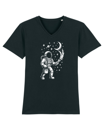 Astronaut pictor în spațiu – ilustratie cosmică Black