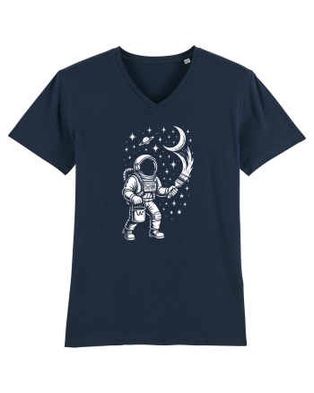 Astronaut pictor în spațiu – ilustratie cosmică French Navy