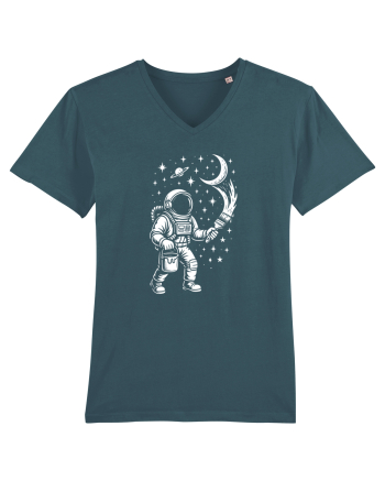 Astronaut pictor în spațiu – ilustratie cosmică Stargazer