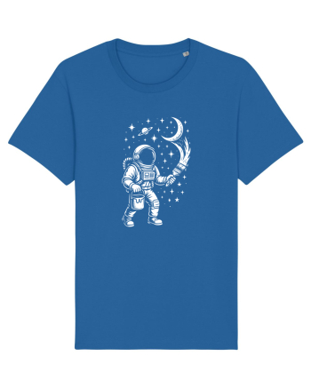 Astronaut pictor în spațiu – ilustratie cosmică Royal Blue
