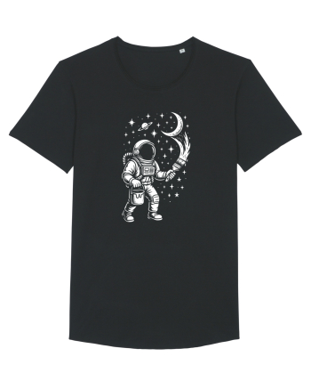 Astronaut pictor în spațiu – ilustratie cosmică Black