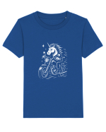 Unicorn biker pe motocicletă – ilustrație alb-negru rebelă Tricou mânecă scurtă  Copii Mini Creator