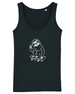 Leneș pe skateboard – ilustrație alb-negru cool Maiou Damă Dreamer