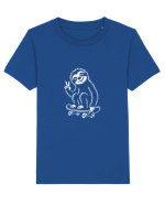 Leneș pe skateboard – ilustrație alb-negru cool Tricou mânecă scurtă  Copii Mini Creator