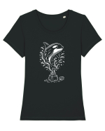 Libertate Îmbuteliată Tricou mânecă scurtă guler larg fitted Damă Expresser